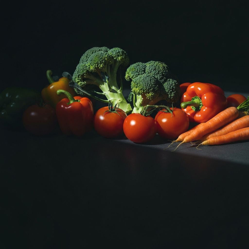 Fresh vegetables and nutritious ingredients