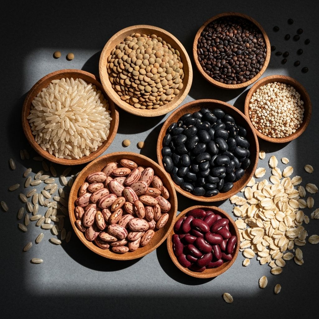 Whole grains and legumes